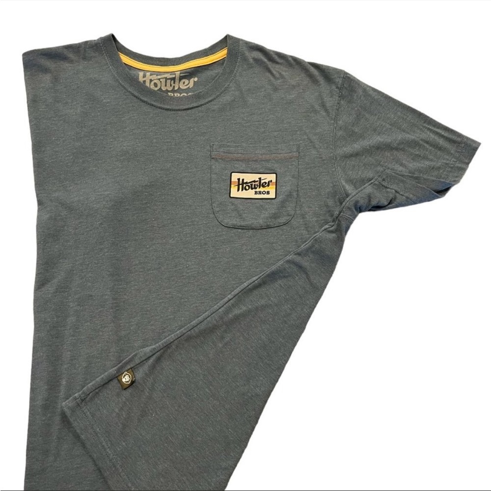 Howler Brothers Logo Pocket Surfer T-Shirt Blue Large